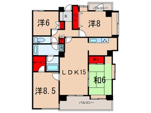 ハイツ上鷺(408)の物件間取画像